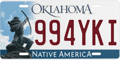 OK license plate 994YKI