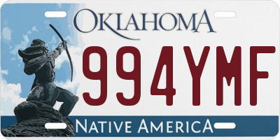 OK license plate 994YMF