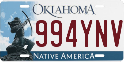 OK license plate 994YNV