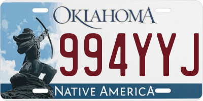 OK license plate 994YYJ