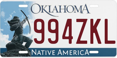 OK license plate 994ZKL