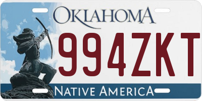 OK license plate 994ZKT