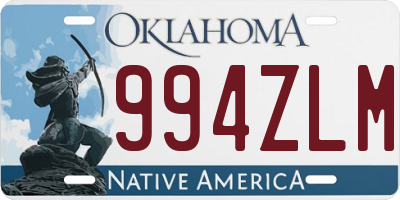 OK license plate 994ZLM