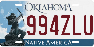 OK license plate 994ZLU