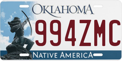 OK license plate 994ZMC