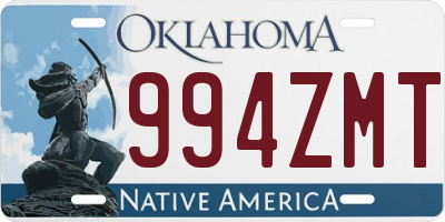 OK license plate 994ZMT