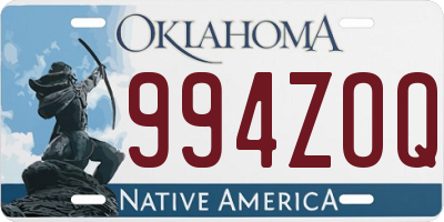 OK license plate 994ZOQ