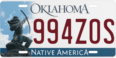 OK license plate 994ZOS