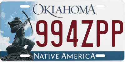 OK license plate 994ZPP