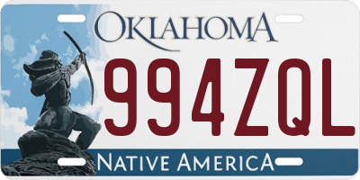 OK license plate 994ZQL