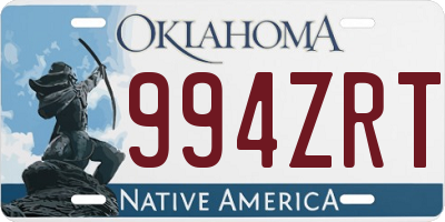 OK license plate 994ZRT