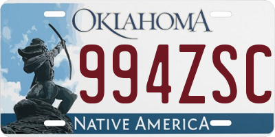 OK license plate 994ZSC