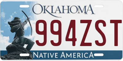 OK license plate 994ZST