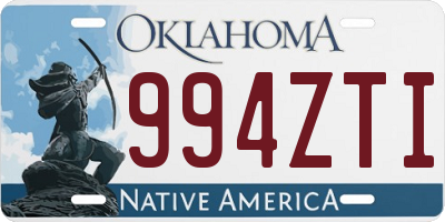OK license plate 994ZTI
