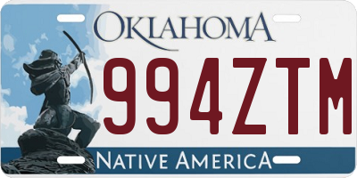 OK license plate 994ZTM