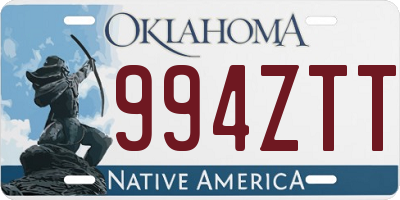 OK license plate 994ZTT