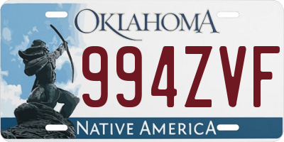 OK license plate 994ZVF