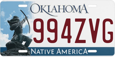 OK license plate 994ZVG