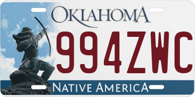 OK license plate 994ZWC