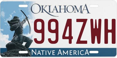 OK license plate 994ZWH