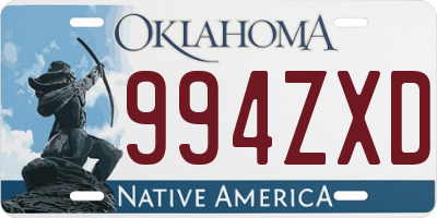 OK license plate 994ZXD