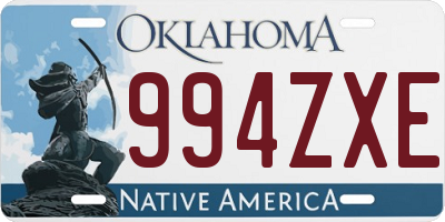 OK license plate 994ZXE