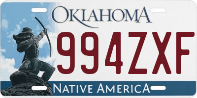 OK license plate 994ZXF