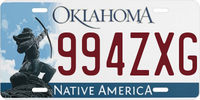 OK license plate 994ZXG