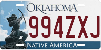 OK license plate 994ZXJ