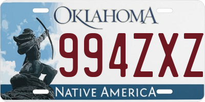 OK license plate 994ZXZ