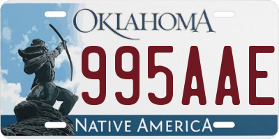 OK license plate 995AAE