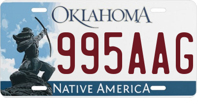 OK license plate 995AAG