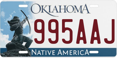 OK license plate 995AAJ