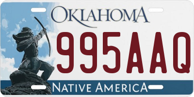 OK license plate 995AAQ