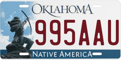 OK license plate 995AAU