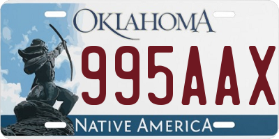 OK license plate 995AAX