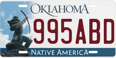 OK license plate 995ABD