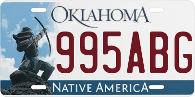 OK license plate 995ABG