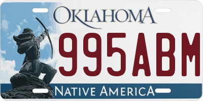 OK license plate 995ABM