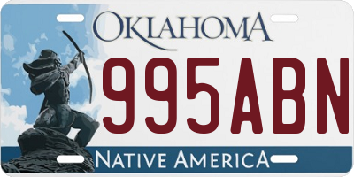 OK license plate 995ABN
