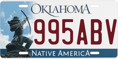 OK license plate 995ABV