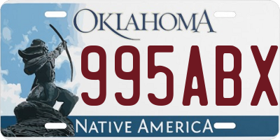OK license plate 995ABX