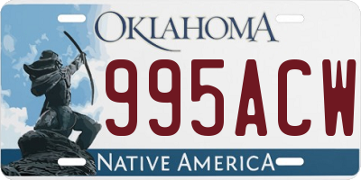 OK license plate 995ACW