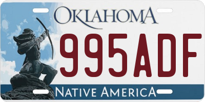 OK license plate 995ADF