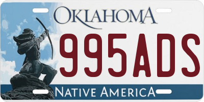 OK license plate 995ADS
