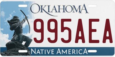 OK license plate 995AEA