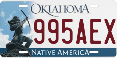 OK license plate 995AEX