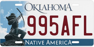 OK license plate 995AFL