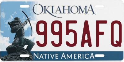 OK license plate 995AFQ