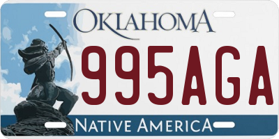 OK license plate 995AGA